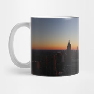 Downtown New York City Skyscrapers during Sunset in Winter Mug